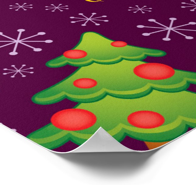 Póster Feliz Poster navideño (Esquina)