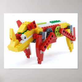 Póster Feliz Poster rinoceronte