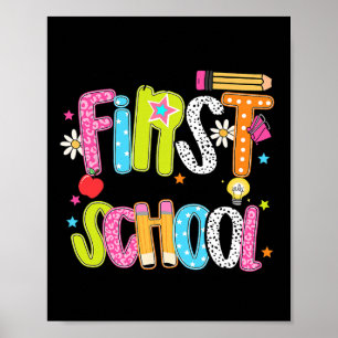 Póster Feliz primer día de clases de profesores de adormi