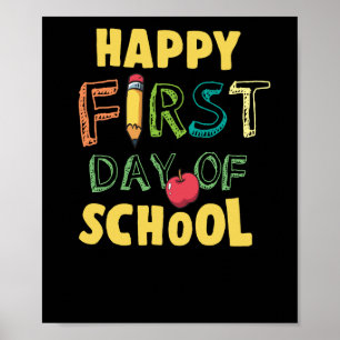 Póster Feliz Primer Día De La Escuela