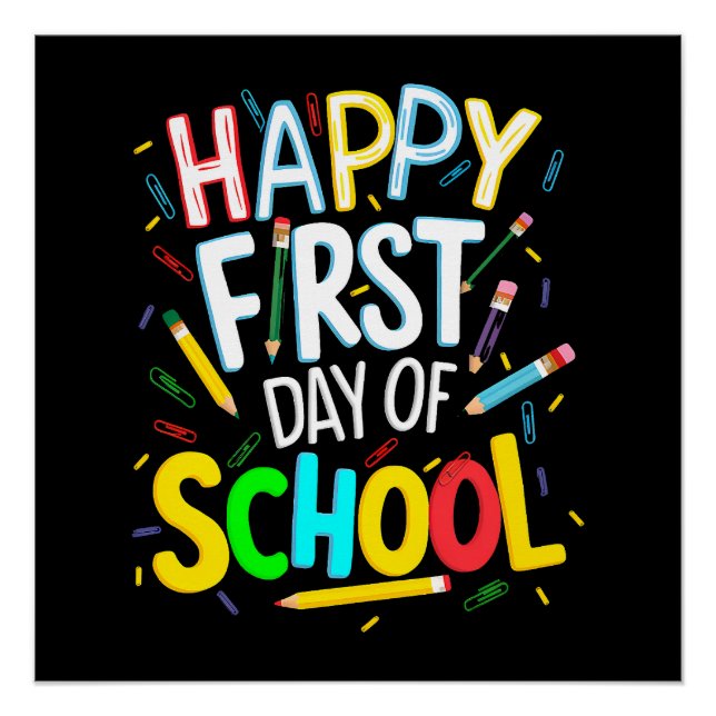 Póster Feliz Primer Día de Regreso a la Escuela (Anverso)