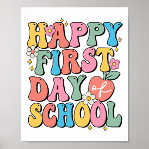 Póster Feliz Primer Día Del Colegio Profesores Niños Ck A