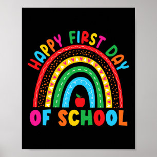 Póster Feliz primer día escolar de vuelta a la escuela B