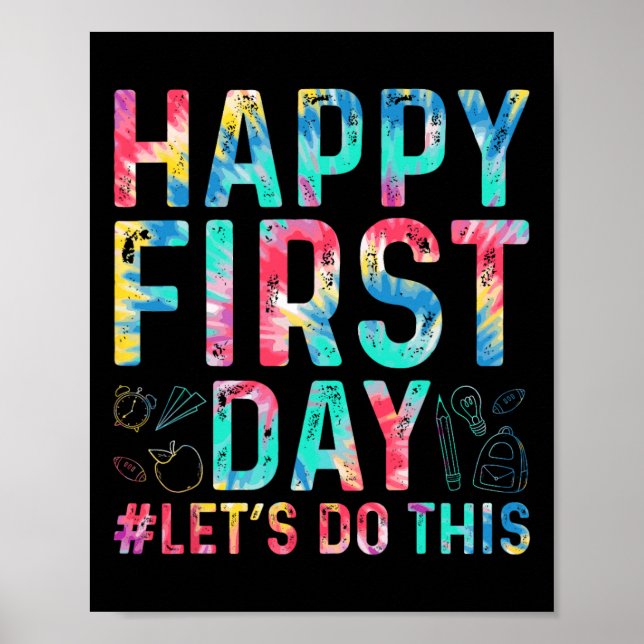 Póster Feliz primer día Hagamos esta bienvenida de vuelta (Frente)