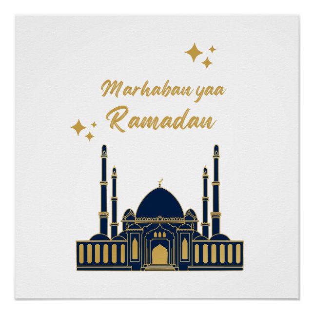 Póster Feliz Ramadan Kareem -Citas de Eid Mubarak (Anverso)