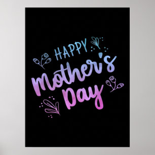 Póster Feliz regalo del Día de la Madre Regalos felices d