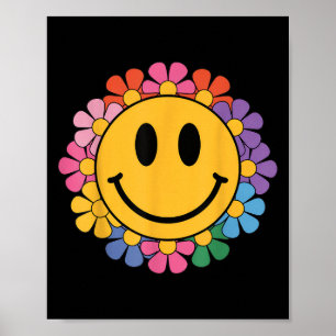 Póster Feliz Retro Daisy sonreír frente a hombres estétic