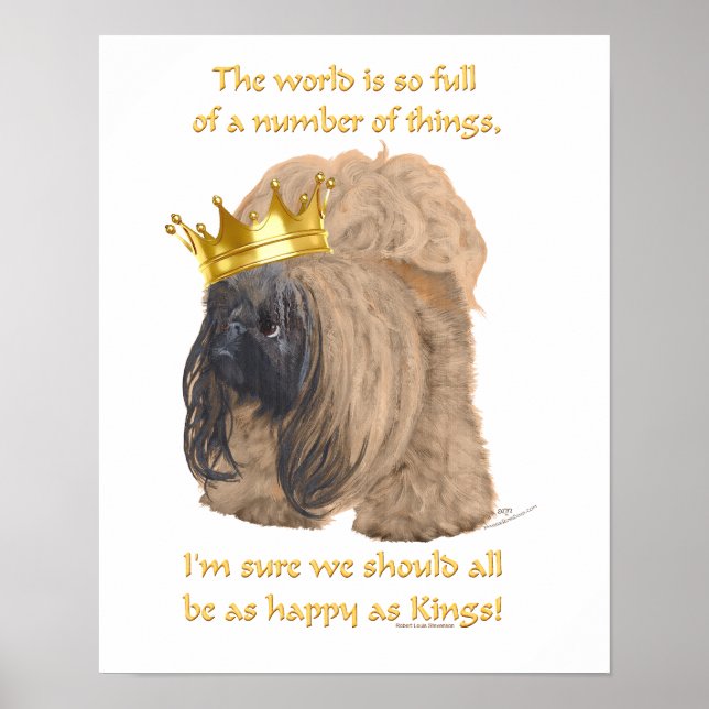 Póster Feliz Rey Pequinés (Frente)