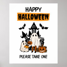 Feliz Rótulo de Halloween "Please Take One" de Can