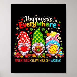 Póster Feliz San Valentín St Patrick Pascua Felices Fiest