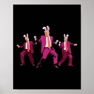Póster Feliz Semana Santa Cacería de Caza de Nevos Conejo