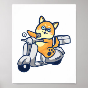 Póster Feliz Shiba Inu