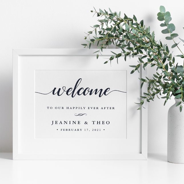 Póster Feliz | Signo de bienvenida de Boda (Subido por el creador)