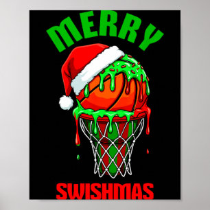 Póster Feliz Swishmas Baloncesto Navidades Feas Navidad H