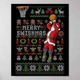 Póster Feliz Swishmas Feo Navidad Sketll Navidad 1
