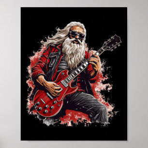 Póster Feliz Temporada Festiva Para Motocicleta Santa y G