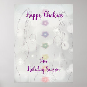 Póster Feliz temporada navideña en Chakras