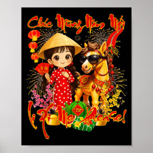 Póster Feliz Tet Chuc Mung Nam Moi 2026 Li Xi Me Por Favo