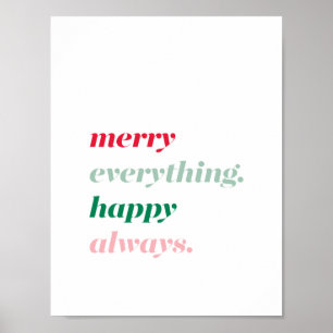 Póster Feliz todo siempre navidad feliz