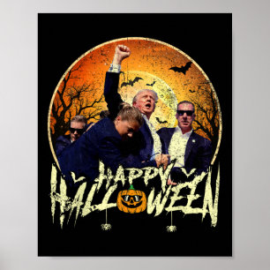 Póster Feliz triunfo de Trump en Halloween 2024