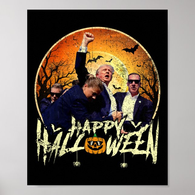 Póster Feliz triunfo de Trump en Halloween 2024 (Frente)