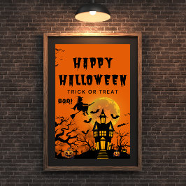 Póster Feliz truco de Halloween o Poster de tratados