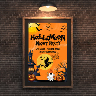 Póster Feliz truco de Halloween o Poster de tratados