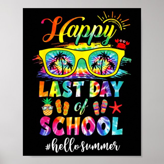 Póster Feliz Último Día De Colegio Hola Escultor De Veran (Frente)