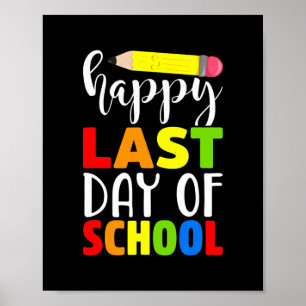 Póster Feliz último día de escuela a alumno padre