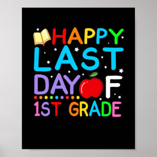 Póster Feliz Último Día De Graduación De Primer Grado