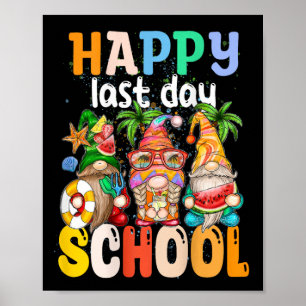 Póster Feliz Último Día De Graduación Escolar De Estudian
