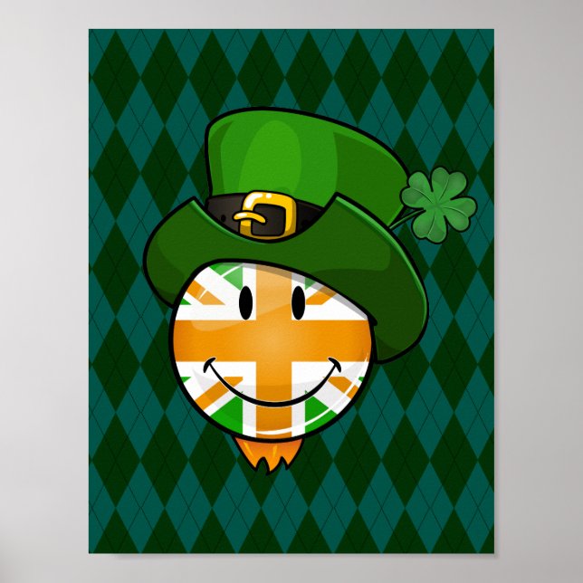 Póster Feliz unión irlandesa, bandera de Jack, Gorra de L (Frente)