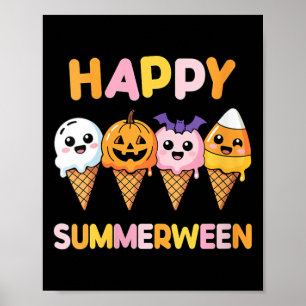 Póster Feliz verano de Halloween de mujeres verano de Hal