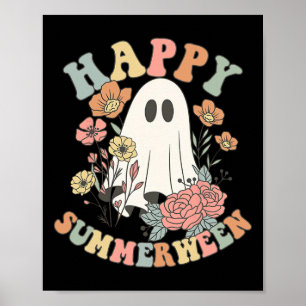 Póster Feliz verano entre Halloween Verano Fantasma