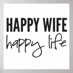 Póster Feliz vida a la esposa