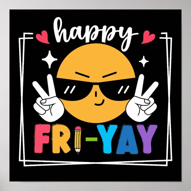 Póster Feliz viernes a estudiante de fin de semana de pro (Frente)