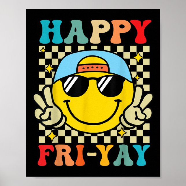 Póster Feliz viernes, divertida fiesta para estudiante de (Frente)