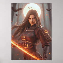 Póster Female Samurai Warrior No.2 – Halloween Edition 