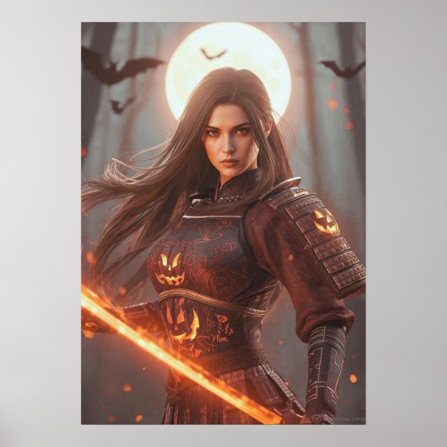 Póster Female Samurai Warrior No.2 – Halloween Edition  (Frente)