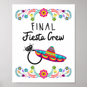 Póster Femeninas Mi Fiesta Final Novia Bachelorette Party