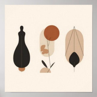 Póster Feminine Geometric Line Art Set I