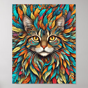 Póster Feminios multicolores Cat 737