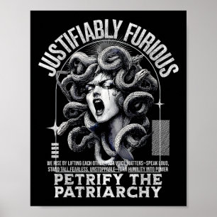 Póster Feminis de mitología griega Medusa justificadament