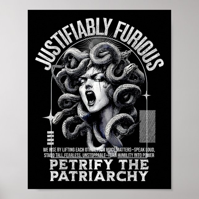 Póster Feminis de mitología griega Medusa justificadament (Frente)