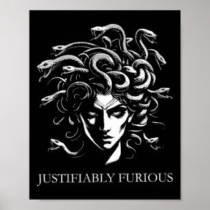Póster Feminis de mitología griega Medusa justificadament