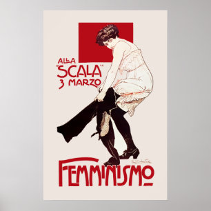 Póster FEMINISMO ITALIANO c. 1920