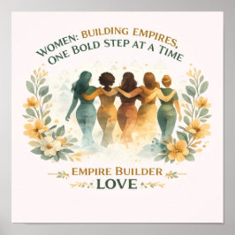 Póster Feminist Inspirational T Shirt, Strong Women Unity