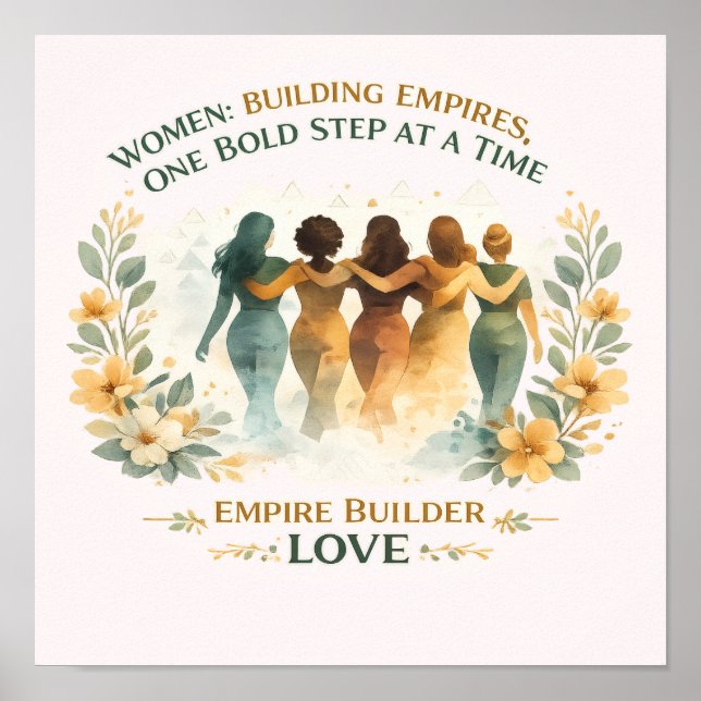 Póster Feminist Inspirational T Shirt, Strong Women Unity (Frente)