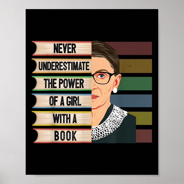 Póster Feminist Ruth Bader Ginsburg Rbg Quote Girl With B (Frente)