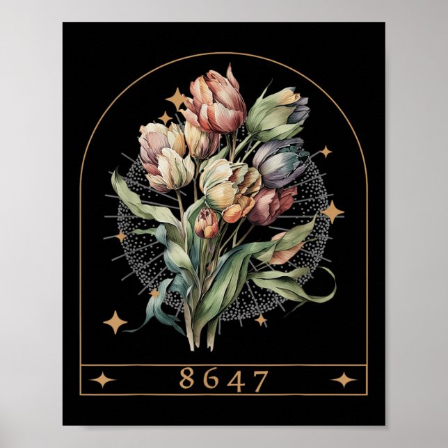 Póster Feminista floral 8647 contra la burla de los derec (Frente)